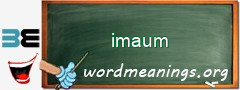 WordMeaning blackboard for imaum